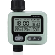 Temporizador de riego autom?tico Temporizador de riego por goteo, resistente al agua y para uso en exteriores, m?ltiples modos, riego para jard?n, gra