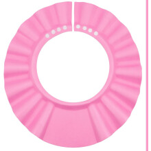 Gorro de ba?o para beb?, gorro de ducha ajustable de color rosa con cierres de clip, gorro de ba?o para protecci?n de ojos y o?dos para ni?os de 0 a 9