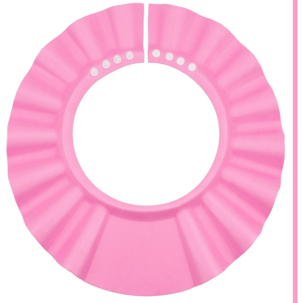 Baby Swim Cap, Adjustable Shower Hat With Clip Closures, Swimming Cap For Eye And Ear Protection For Ages 0-9 Years Old, Kids Swim Visor Pink Lifeasy