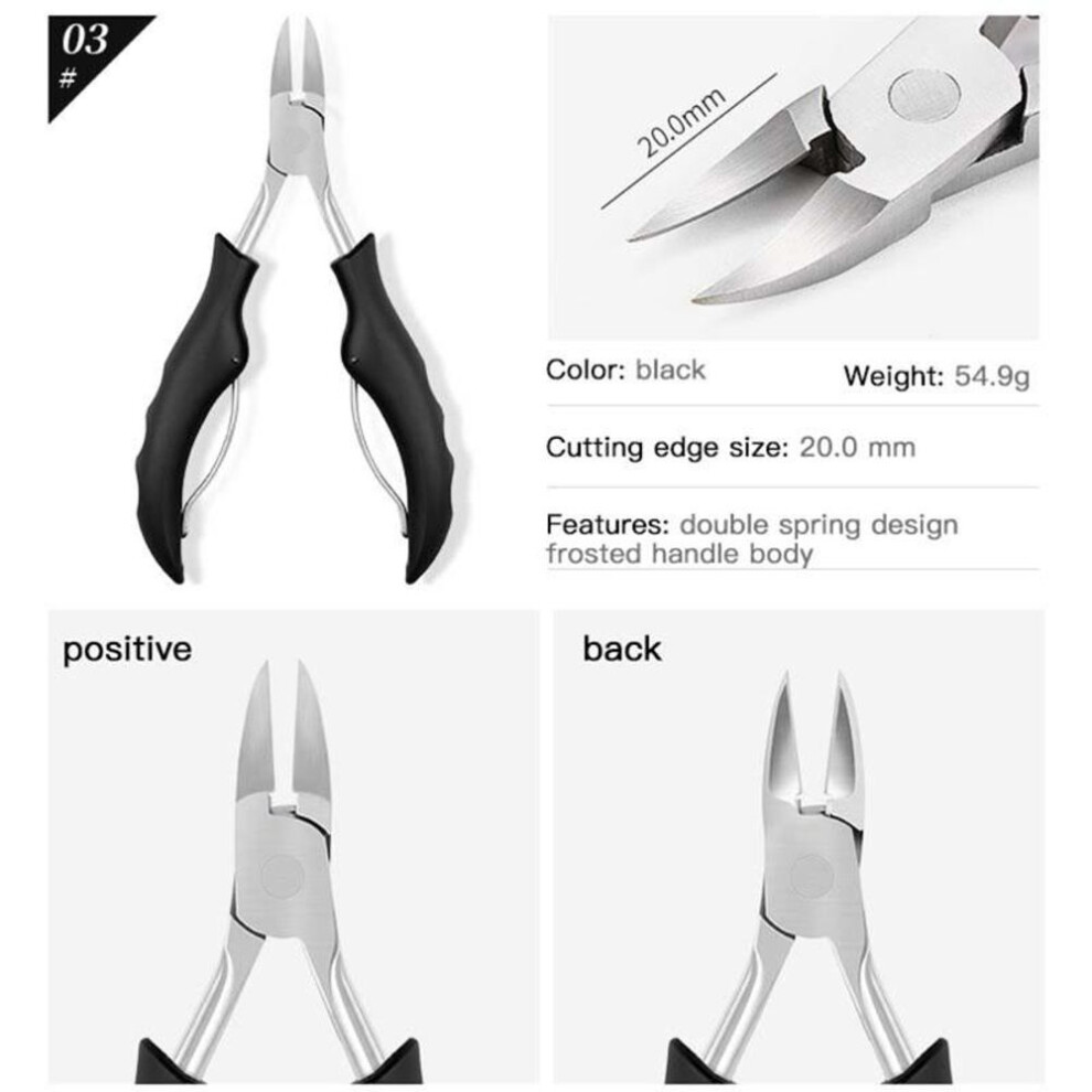 (black) Nail Groove Special Nail Scissors Oblique Mouth Olecranon Toenails Scissors Pedicure Artifact Inlaid Nail Olecranon Durable Tool