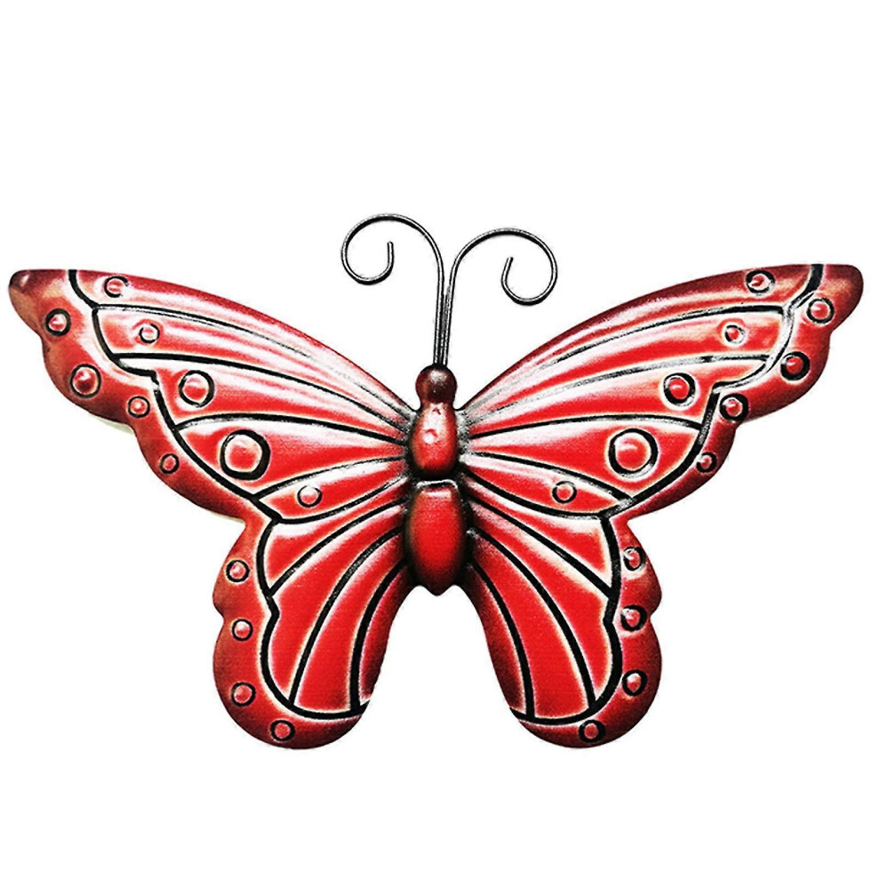 Metal Butterfly Wall Art Decor Beautiful Vintage Sculptures Ornament for Home Patio Garden