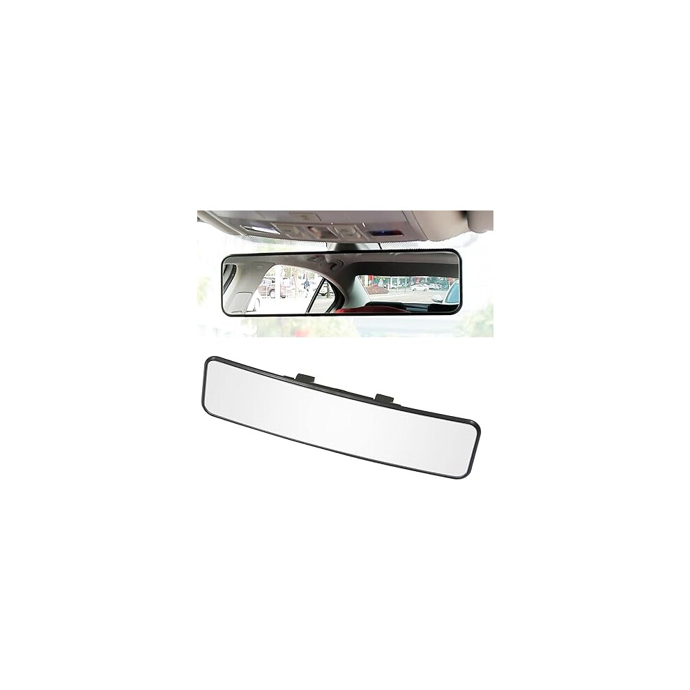 Rearview Mirror ( Screen), 300Mm Convex Rearview Mirror With Internal Clip Type Wide Angle Rearview Mirror, Which Can Effectively Reduce Blind Sp White 9469042659071