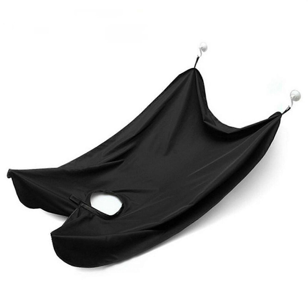 (Black) Beard Shaving Aprons Simple Practical Beard Cleaning Aprons For Travel
