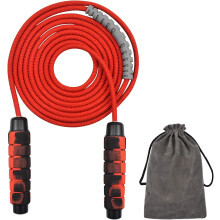 Springtouw voor kinderen en volwassenen, verstelbaar springtouw met kogellagers en antislip schuimrubberen handgrepen voor fitness, crossfit, sport, b