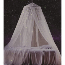 Mosquitera con estrellas brillantes (cama de 1,5 a 1,8 metros que se puede abrir), la mosquitera para cama no necesita perforarse ni instalarse. Colch
