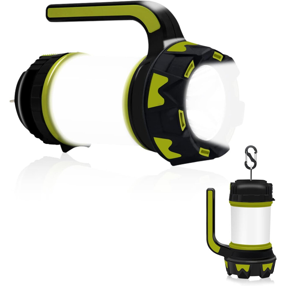 Lanterne de camping LED rechargeable, lampe de poche portable, 6 modes, lampes de tente, banque d'alimentation multifonctionnelle, projecteur étanche
