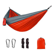 Ultralichte reishangmat voor kamperen - Draagvermogen van 300 kg, (270 x 140 cm) Parachute-nylon - 2 hoogwaardige karabijnhaken, 2 nylon banden - voor