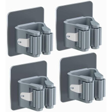 Paquete de 4 soportes para escobas de pared y soportes para escobas, soportes para escobas autoadhesivos para pared, soportes para escobas colgantes,