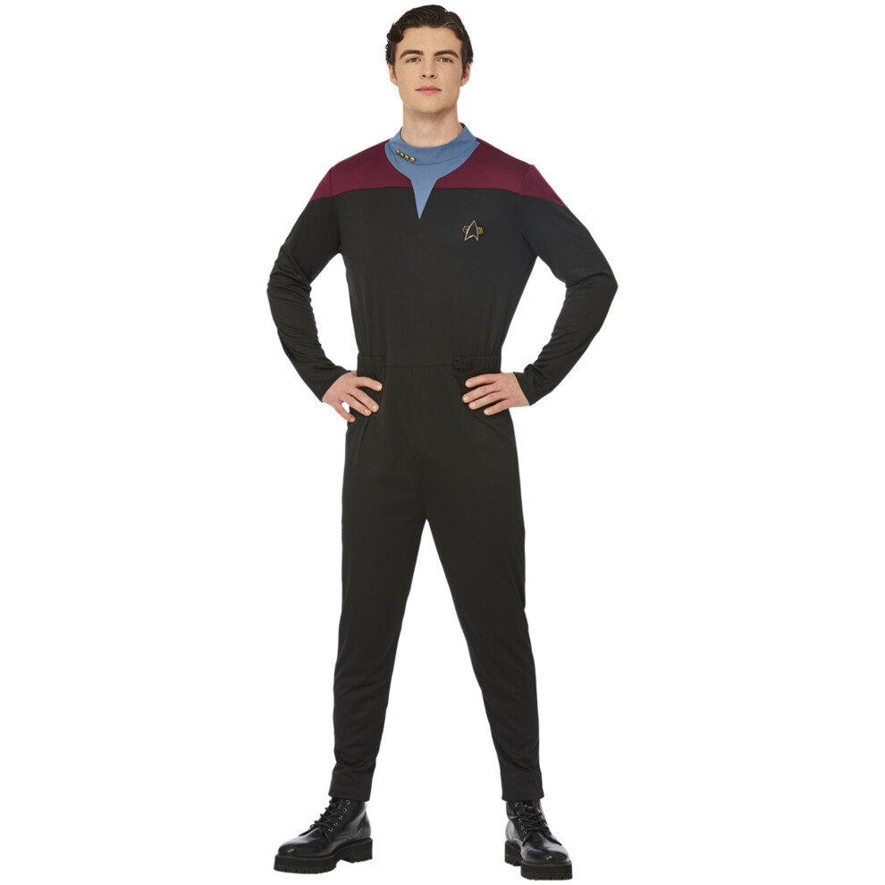 Smiffy's (Medium) Star Trek Voyager Command Uniform Jumpsuit, Delta Badge & Rank Insignias Not,Specified