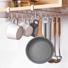 2 stuks bekerhaken, haken onder kasten, koffiekopjeshouder zonder boren, opberghaken voor mokken/keukengerei/stropdassen, riemen/sjaals/sleutelhangers