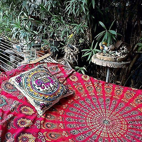 Peacock Psychedelic Hippie Indian Tapestry 200x150 (brushed) 2