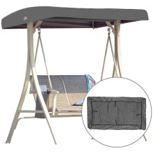 Replacement Roof Garden Swing Universal Swing Roof,2-3 Seater Gray 191 X 120 Cm