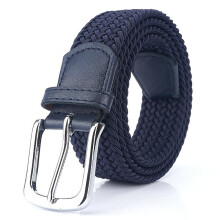 Unisex Elastic Fabric Braided Elastic Waistband Stretch Belt Stretch Belt for Men And Women Several Colorsdark Blue