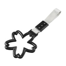 4pcs Tsurikawa Handle Ring Sakura Shaped Japanese Subway Train Bus Hand Straps Black