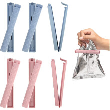 Roze + Blauw - Voedselafdichtclips, 10 stuks Plastic zakafdichtclips voor het afdichten van voedsel, snacks, koffie, herbruikbare afdichtclips, afdich