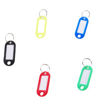 50x key fobs with tag clips (red, yellow, blue, green, black)