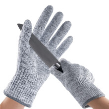 Paar snijbestendige handschoenen niveau 5, materiaal van voedingskwaliteit, keukenhandschoenen, oesters doppen, vis fileren, vlees snijden, snijden, g