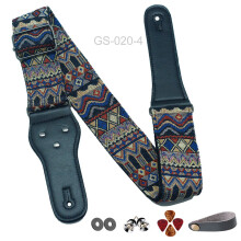 10 correas de guitarra de algod?n con extremos de cuero de grano completo para bajos, guitarras el?ctricas y ac?sticas. Regalos para ni?os, hombres y