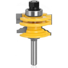 Lock Miter Router Bit, Woodworking Milling Cutter, Shank 1/2 Slotting Milling Cutter, Tenon Joint Cutter for Wood Cutting Tool for Engraving Machine,