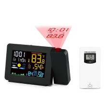 Weather forecast projection clock temperature and humidity electric wave electronic alarm clock