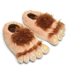 35-42Brown-OneSizeWinter Slippers,Warm Plush Slippers Couple Unisex Memory Fluffy Cozy Non-slip Indoor Outdoor Funny Weird Foot