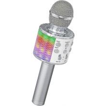 Wireless Karaoke Microphone, Kids Karaoke Microphone with Dancing LED Lights, Bluetooth Microphone for Children Girl Boy for Party Singing Christmas B