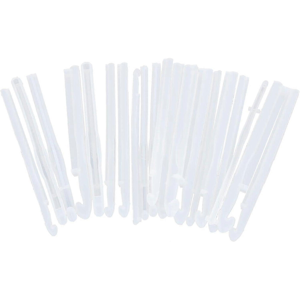 Crochet Hook Mould Diy Knitting Tool Crystal Clear Crochet Mould, 20 Pcs Silicone Crochet Needle Making Mould, Knitting Sweaters Tools Making Silicone