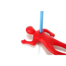 Creative Exuto Pen Cylinder Gift Stationery Creative Kinky Plastic Cylinder Brush Little Red Man Office Pendulum