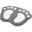 40cm*60cm Big Feet Pattern Anti-slip Absorbent Bathroom Mat Polyester Gray 1