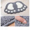 40cm*60cm Big Feet Pattern Anti-slip Absorbent Bathroom Mat Polyester Gray 2