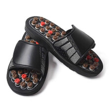 Brown Massage Slippers, Massage Sandals with Acupressure Points Massage Tai Chi Massage Shoes Reflexology 42-43 Sports Equipment