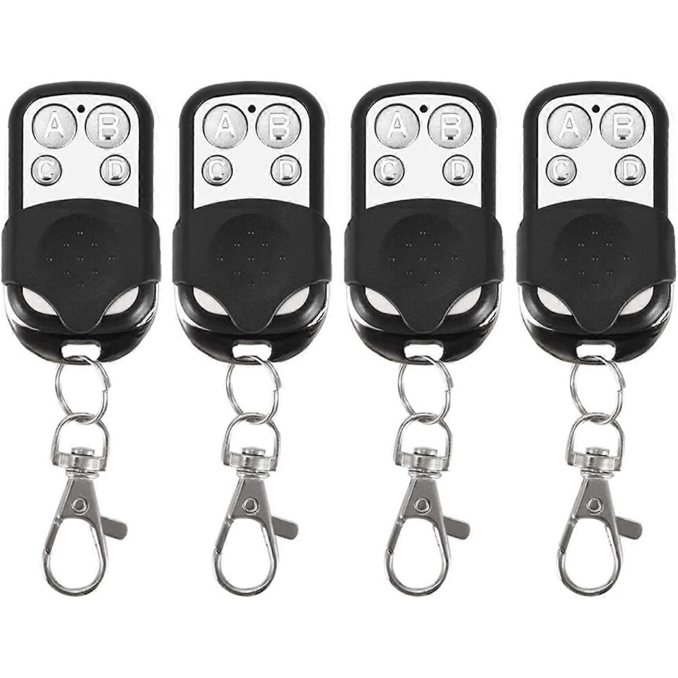 Télécommande universelle de portail, 4 Pcs Universal Wireless Car Remote Key Fob for Car Garage Door Remote Control Universal Gate Hardware