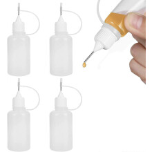 4 Pieces Pipette Bottle, Plastic Bottles, Plastic Bottle, Squeeze Bottle, Empty Glue Bottle, Precision Bottle, with Needle Tip, 5ml Empty Bottle