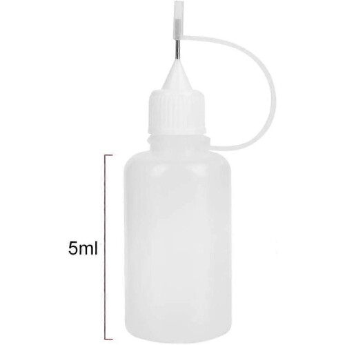4 Pieces Pipette Bottle, Plastic Bottles, Plastic Bottle, Squeeze Bottle, Empty Glue Bottle, Precision Bottle, with Needle Tip, 5ml Empty Bottle 2