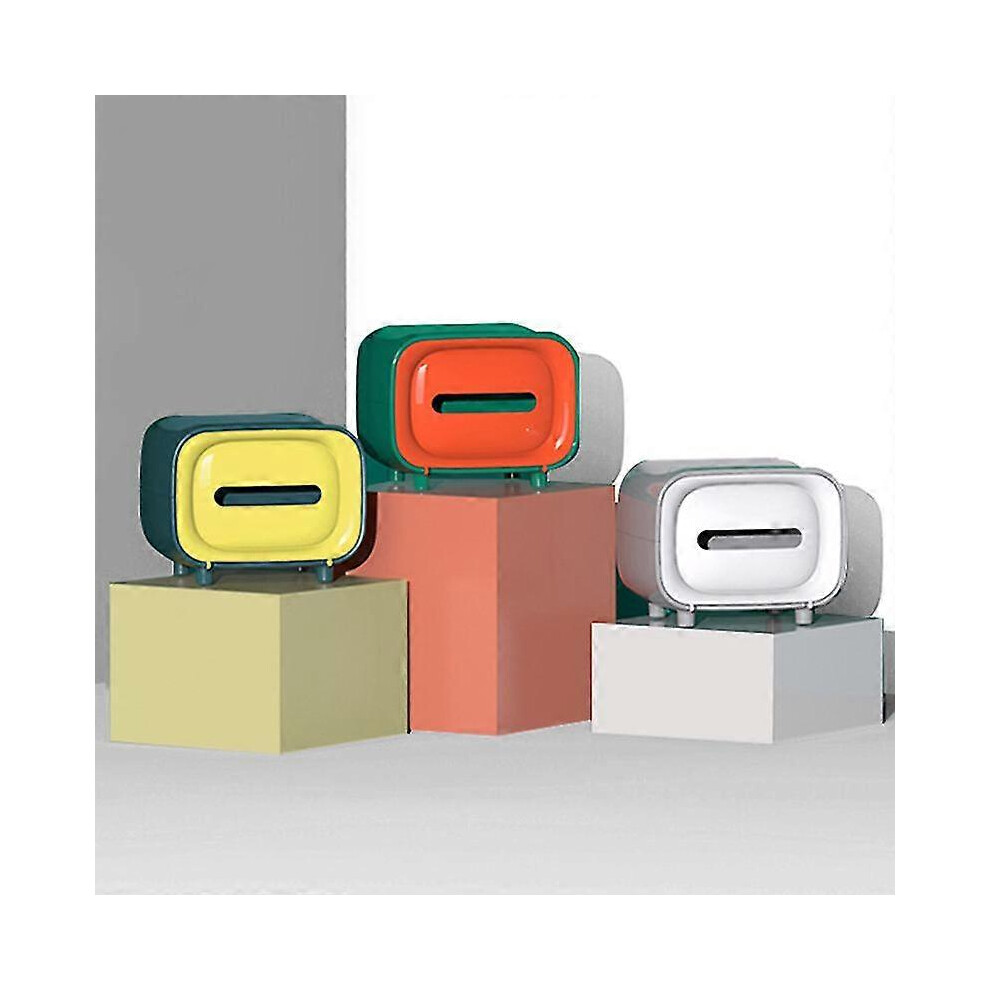 Multifunctional Tissue Box Tissue Box Stylish Tissue Box Holder Rectangular Retro Facial Tissue Box