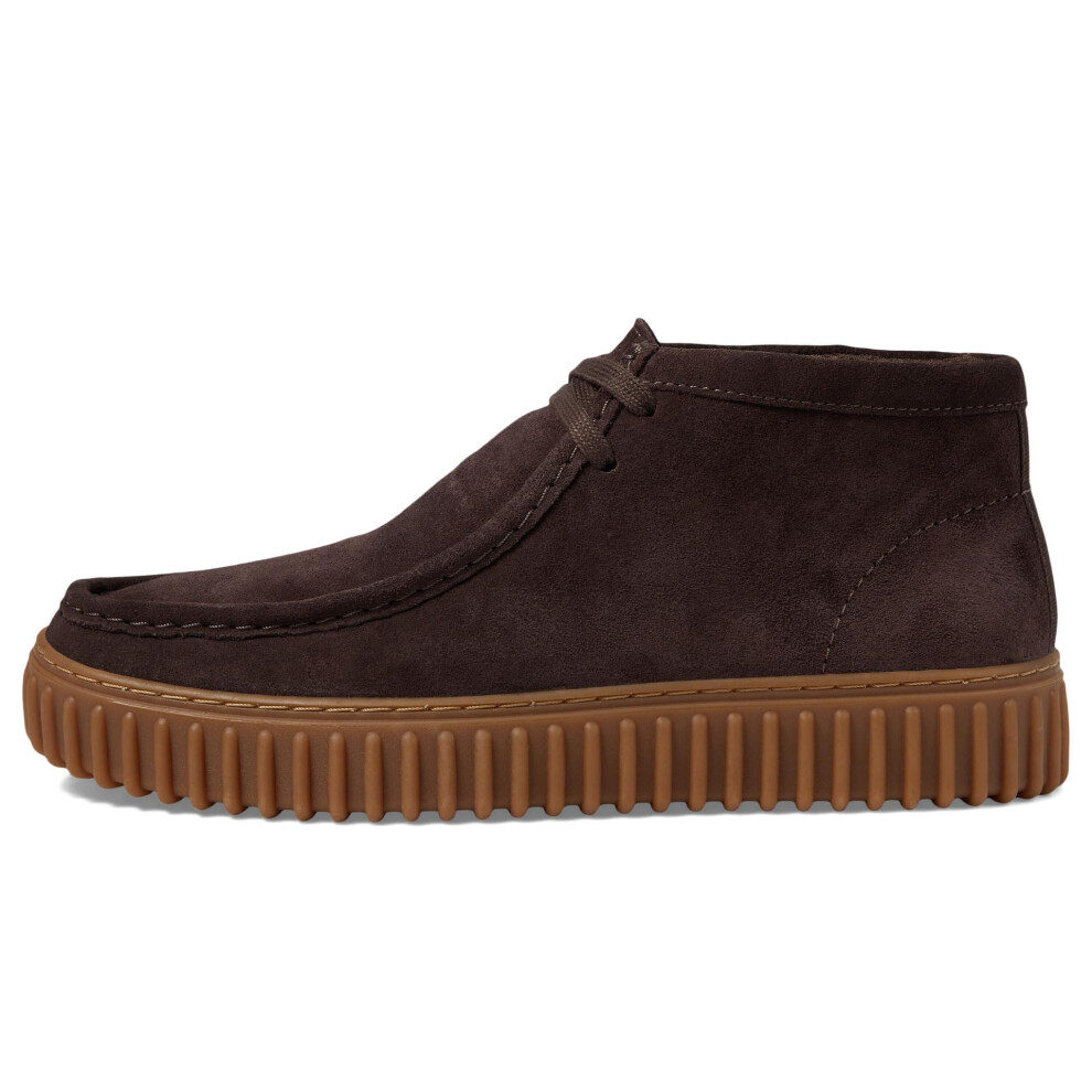 Clarks Men's Torhill Hi Oxford Boot  Dark Brown Suede  9.5