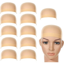 12 Pack Wig Cap Wig Cap Wig Cap; Natural beige; for women and men