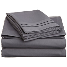 Elegant Comfort 4-Piece 1500 Premier Hotel Quality Bed Sheet Sets with Deep Pockets Twin/Twin XL Gray
