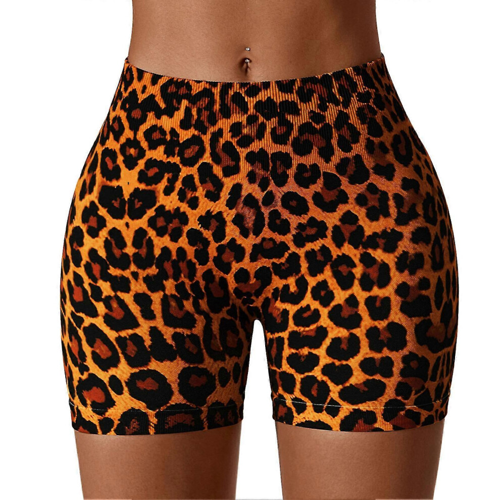 Printed Sport Shorts for Women High Elastic Seamless Fitness Pants for Running Cycling