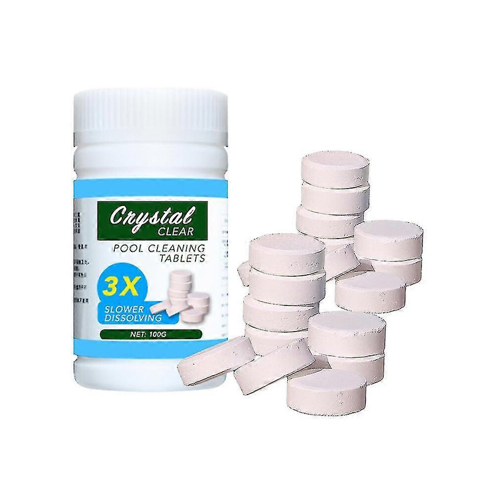 100pcs Chlorine Tablets Swimming Pool Cleaning Tablet Floating Hot Tub Chemicals Pool Cleaner