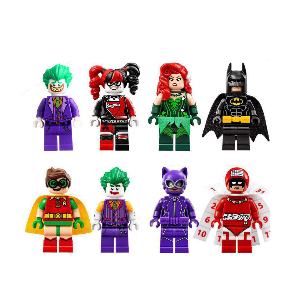 Enekio 8Pcs Suitable Superhero Minifigures Kids Toys
