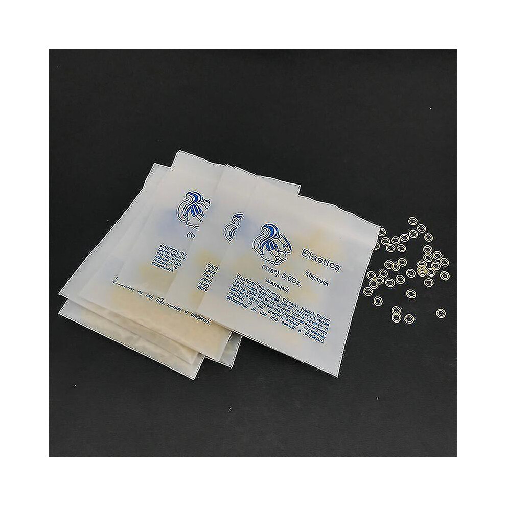 (5Oz Chipmunk-10packs) Tib  10packs/1000pcs Dental Elastic Rubber Bands Orthodontic Braces Bands  3.5oz/5oz/6.5oz Dental Orthodontic Product