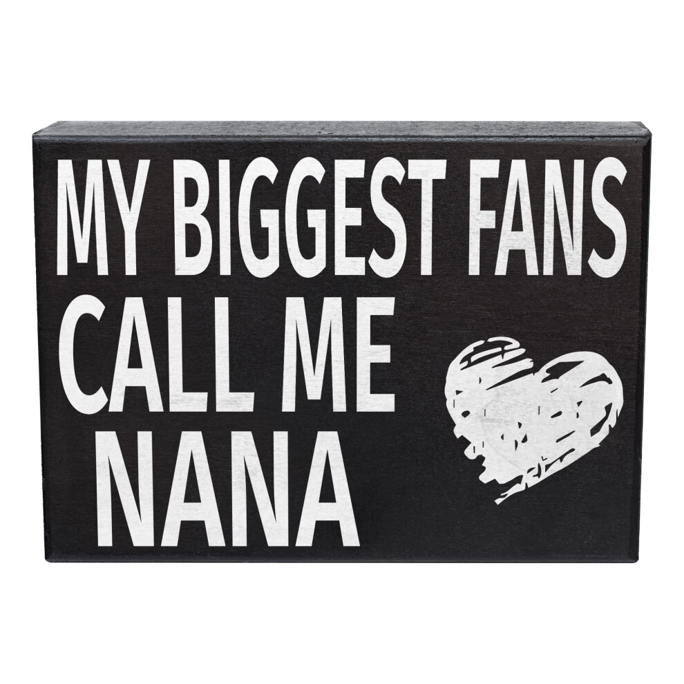 JennyGems Nana Gifts Mes plus grands fans m'appellent Nana Panneau en bois Cadeau f