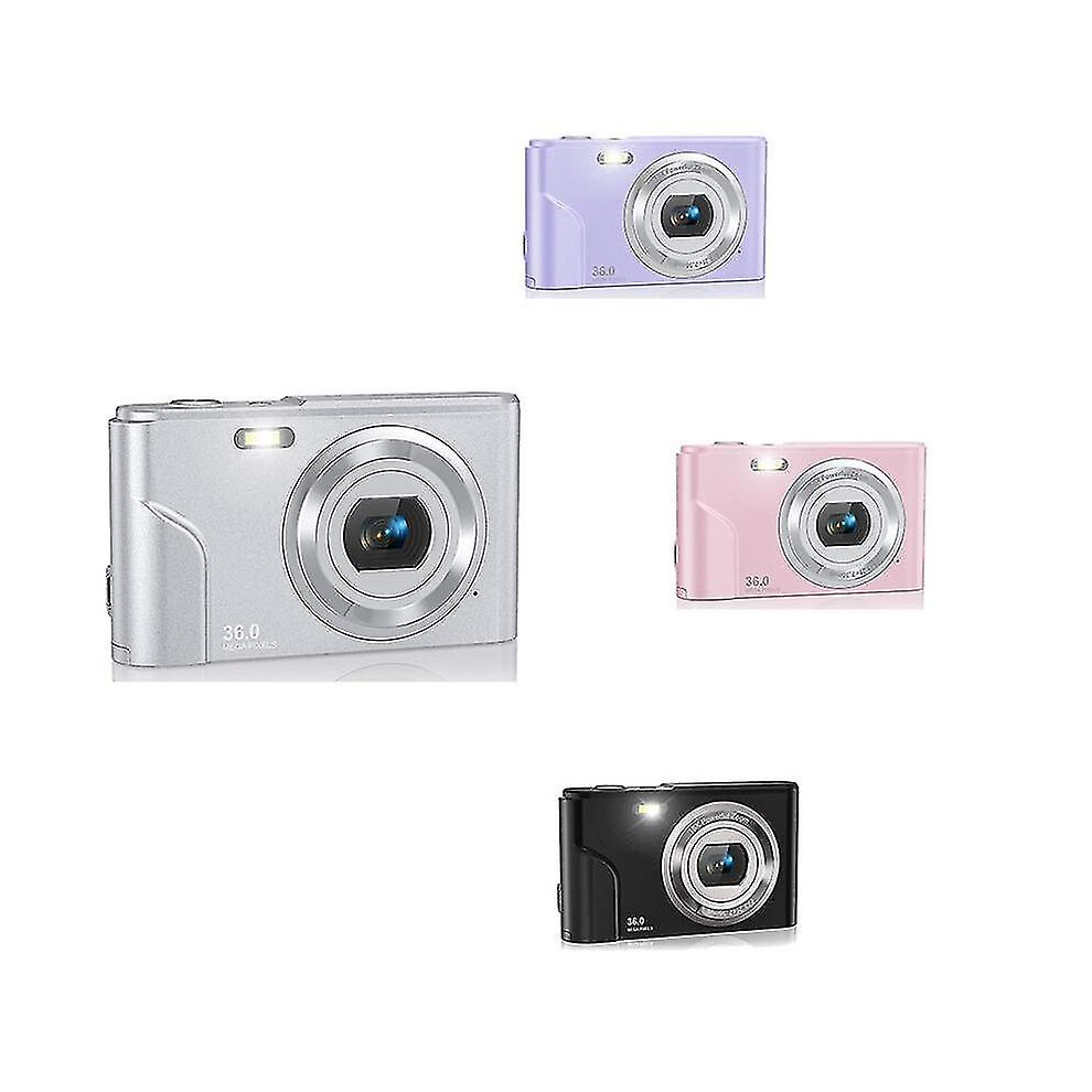 (Black) 1080p 36.0 Mega Pixels Digital Camera With 16x Digital Zoom, Lcd Screen, Portable Mini Cameras For Students Teens-image-OPC-PG67JKC-NEW