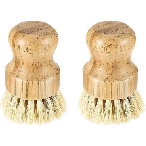 Bamboo Dish Brush,wooden Round