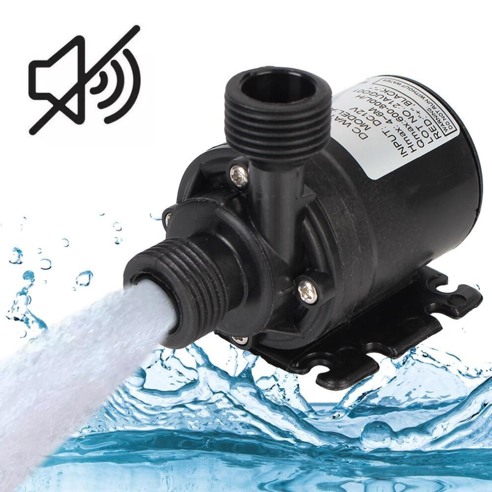 Ultra-quiet Dc 12v Mini Brushless Motor Submersible Water Pump 800l/h Garden Portable 5m For Cooling System Fountains