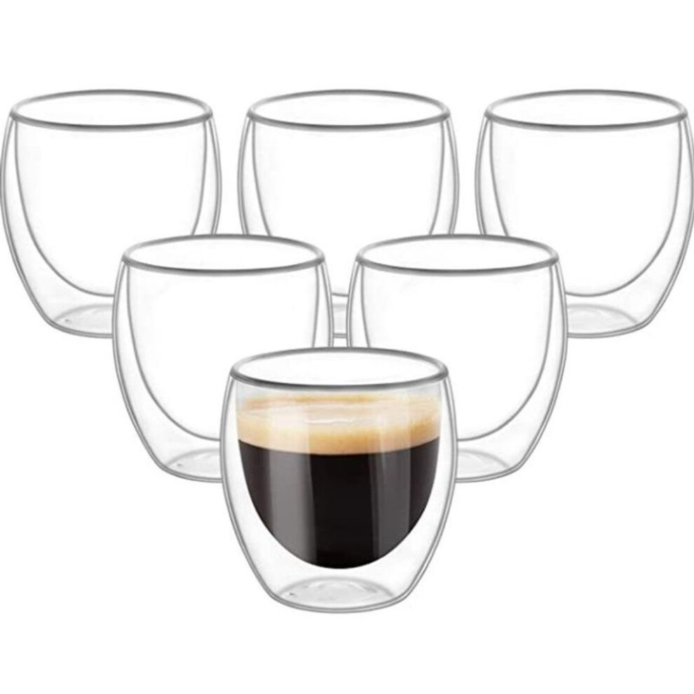 (1piece-250ml) Heat Resistant Double Wall Glass Themal Cup Espresso Coffee Set Beer Mug Tea Keep Hot And Cold Drinkware Insulated Glasses
