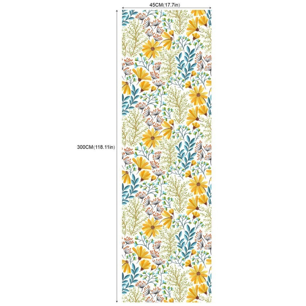 (RW184) Fresh Green Plant Flower And Leaf Lemon Living Room Bedroom Self-adhesive Wallpaper