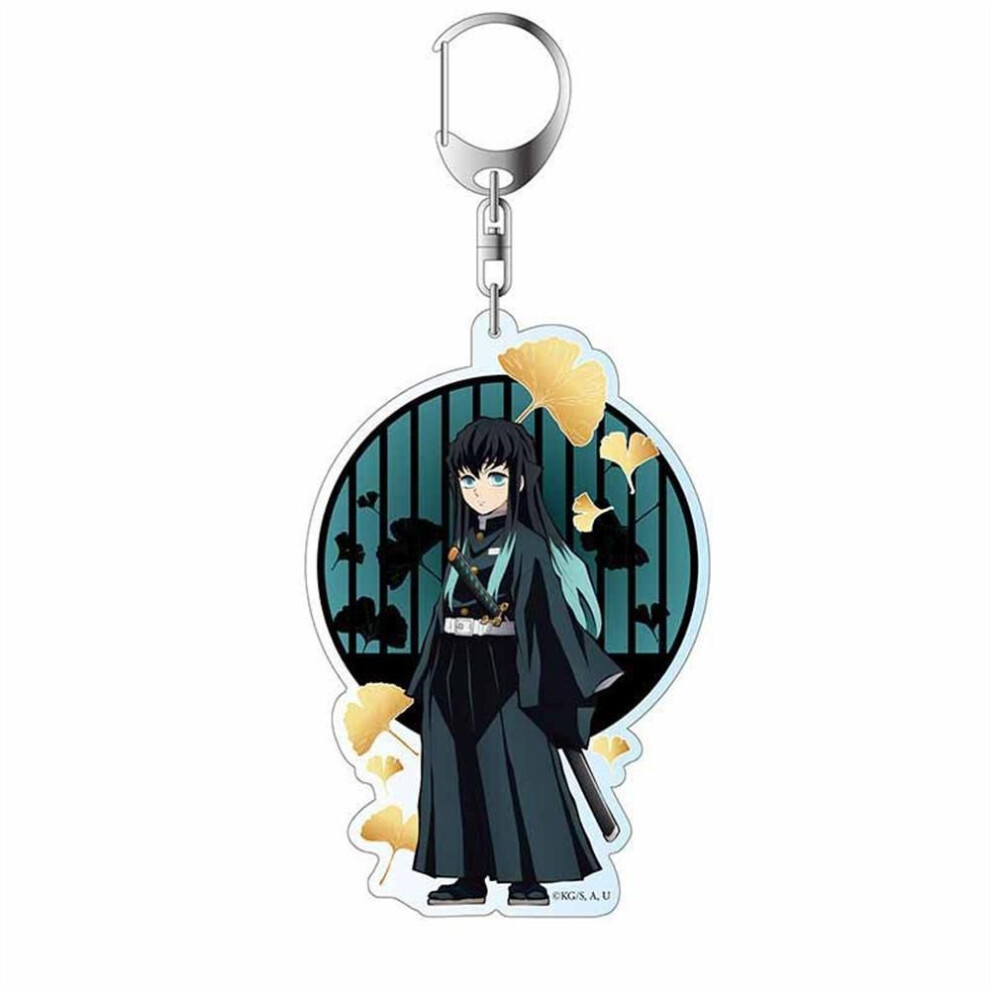 (Other, Tokito Muichiro) Acrylic Double-sided Pendant Of Demon Slayer&apos;s Q Version Keychain Featuring Inosuke, Tanjiro, Mizuko, And The Butterfly Ninja.