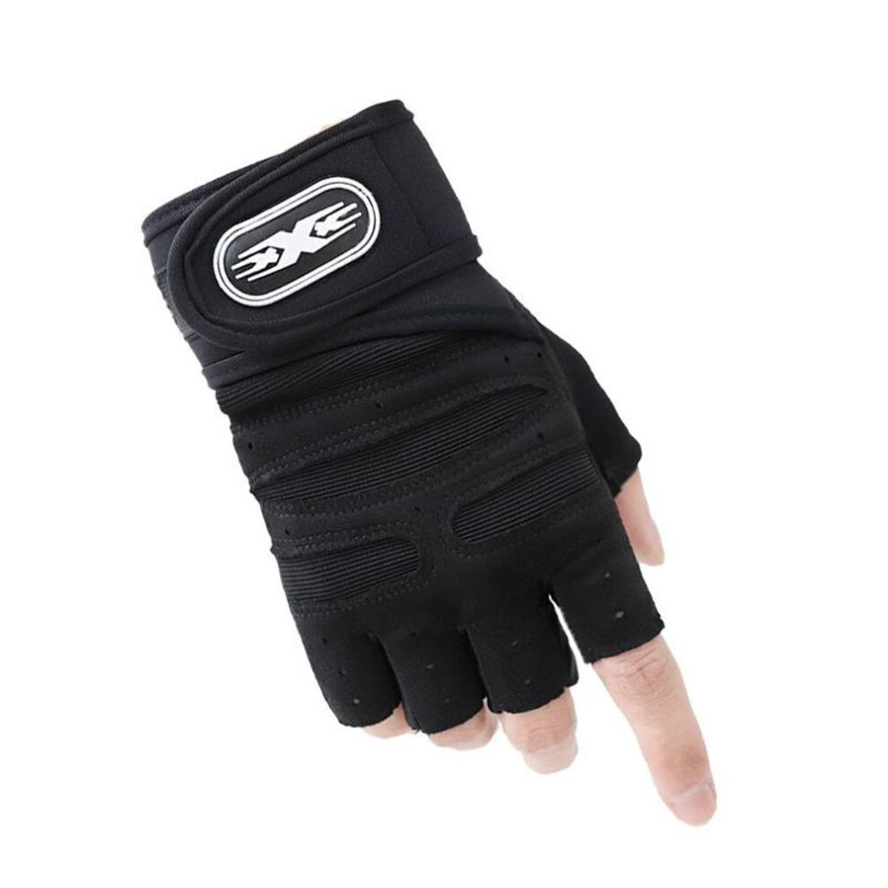 (cool black, XL) Gym Gloves Fitness Weight Lifting Gloves Body Building Training Sports Exercise Cycling Sport Workout Glove for Men Women M/L/XL-image-OPC-PG67MXR-NEW